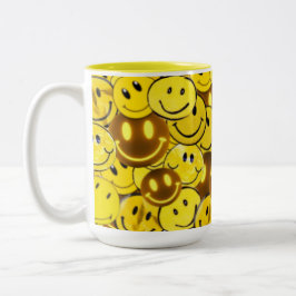 Caneca De Café Em Dois Tons Sorria