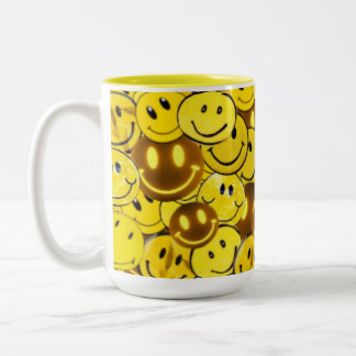 Caneca De Café Em Dois Tons Sorria