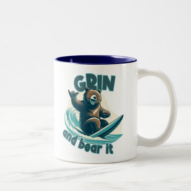 Caneca De Café Em Dois Tons Sorria e Supere (Direita)