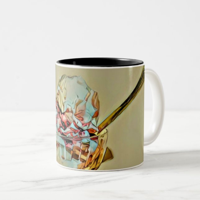 Caneca De Café Em Dois Tons Sorvete (Frente Esquerda)