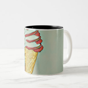 Caneca De Café Em Dois Tons Sorvete de chocolate