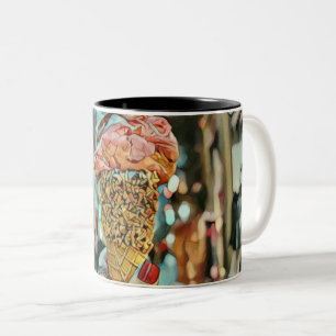 Caneca De Café Em Dois Tons Sorvetes