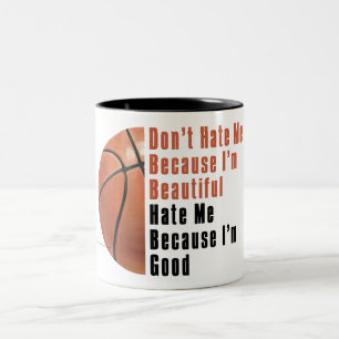 Caneca De Café Em Dois Tons Sou Bonita, Sou Boa Basquete