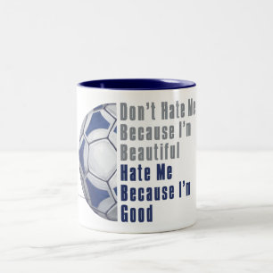 Caneca De Café Em Dois Tons Sou Bonita, Sou Boa Futbal