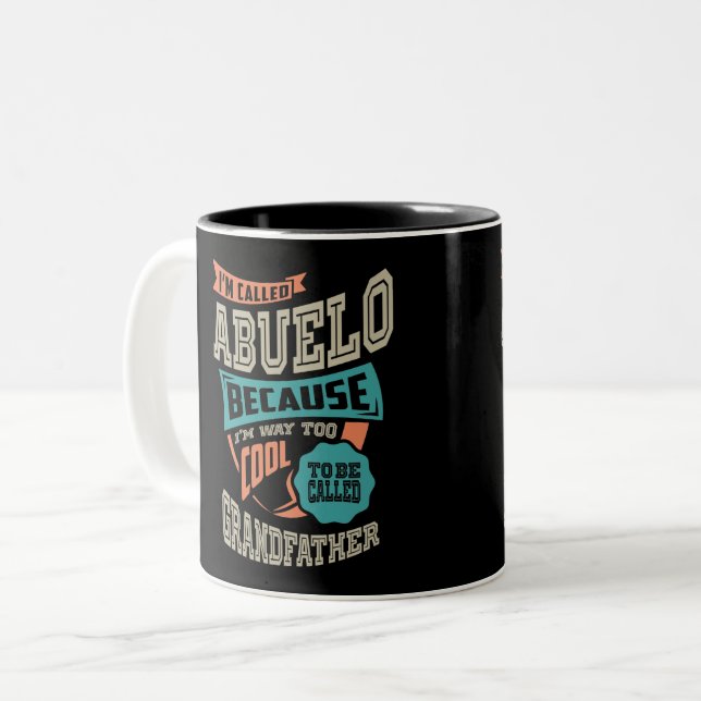 Caneca De Café Em Dois Tons Sou chamada Abuelo (Frente Esquerda)