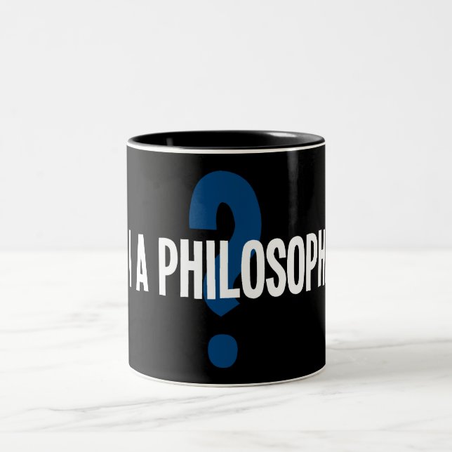 Caneca De Café Em Dois Tons Sou EU um filósofo (Centro)