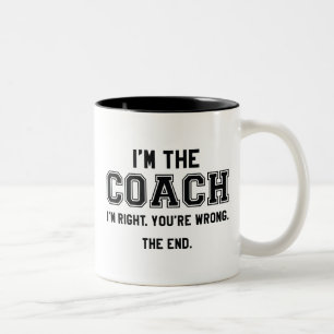 Caneca De Café Em Dois Tons Sou o treinador