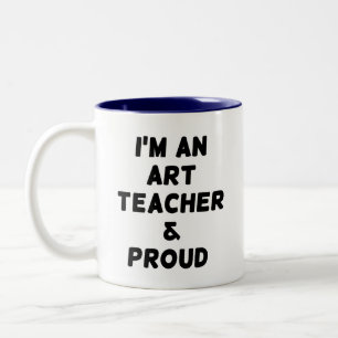 CANECA DE CAFÉ EM DOIS TONS SOU PROFESSOR DE ARTE & ORGULHOSO