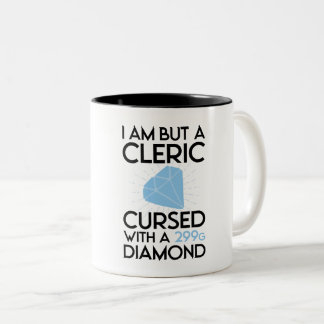 Caneca De Café Em Dois Tons Sou um clérigo amaldiçoado com um Diamante 299g
