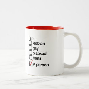 Caneca De Café Em Dois Tons Sou uma pessoa LGBT