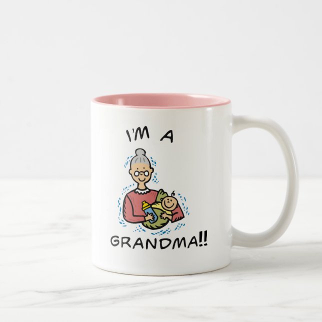 Caneca De Café Em Dois Tons Sou vovó-avó e bebê (Direita)
