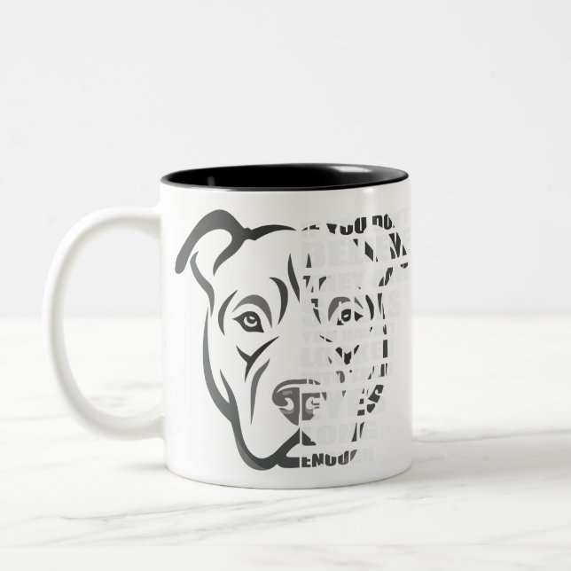 Caneca De Café Em Dois Tons Soul Pitbull Dog Lover (Esquerda)