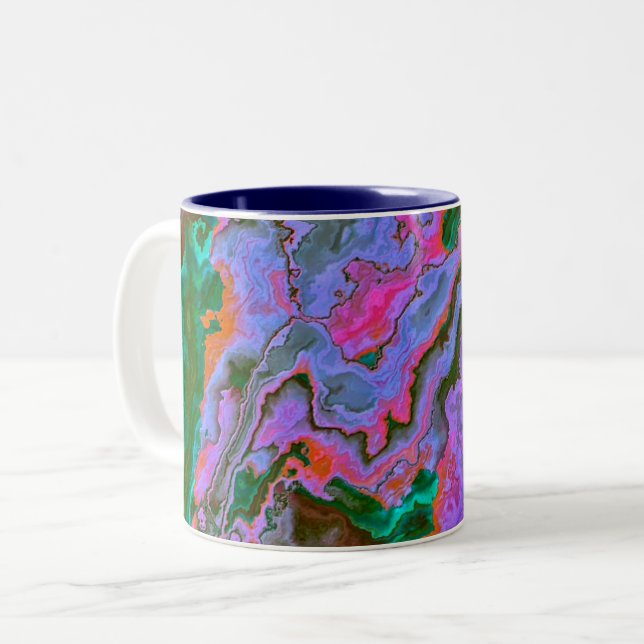 Caneca De Café Em Dois Tons Sour Marble (Frente Esquerda)