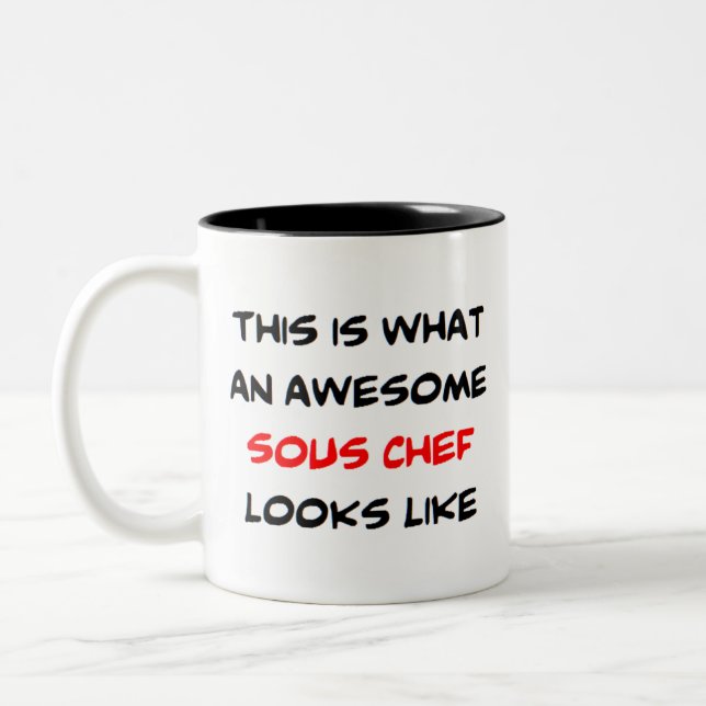 Caneca De Café Em Dois Tons sous chef, incrível (Esquerda)