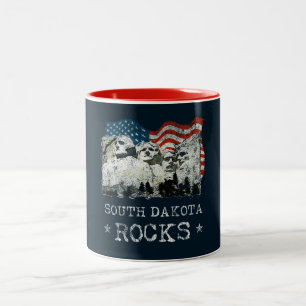 Caneca De Café Em Dois Tons South Dakota rock Mount Rushmore recordação EUA