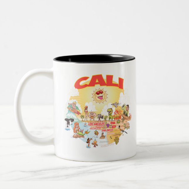 Caneca De Café Em Dois Tons Southern California CALI (Esquerda)