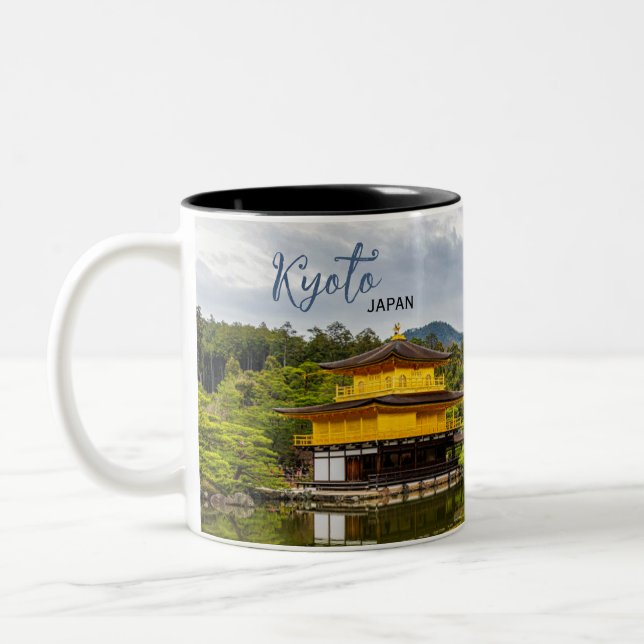 Caneca De Café Em Dois Tons Souvenir Kyoto Japan Coffee Mug (Esquerda)