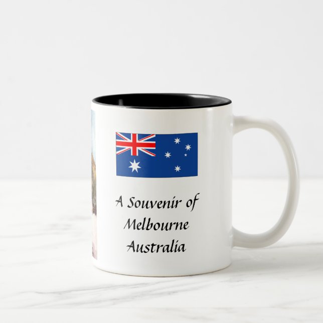 Caneca De Café Em Dois Tons Souvenir Mug - Melbourne, Austrália (Direita)