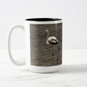Caneca De Café Em Dois Tons Sozinha Juvenile Flamingo Art