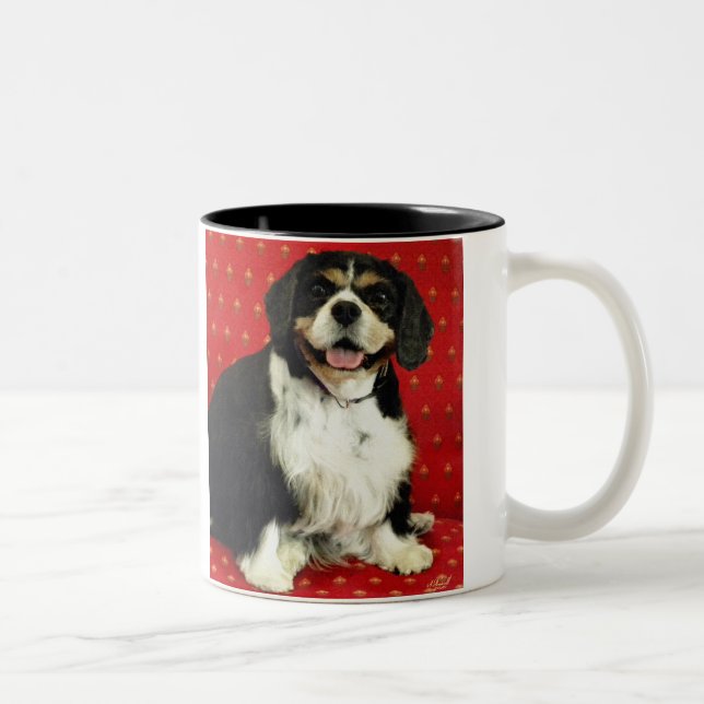 CANECA DE CAFÉ EM DOIS TONS SPANIEL DE REI CHARLES DESCUIDADO (Direita)