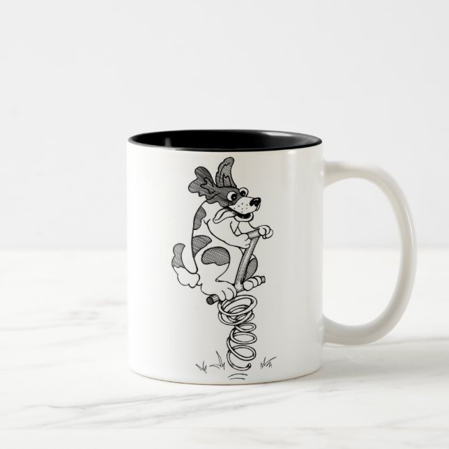 Caneca De Café Em Dois Tons Spaniel de Springer (Direita)