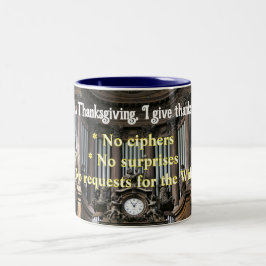 Caneca De Café Em Dois Tons Special thanksgiving mug for organists