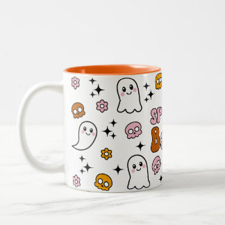 Caneca De Café Em Dois Tons Spooky Babe Kawaii Skull Ghost