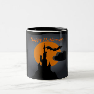 Caneca De Café Em Dois Tons Spooky Castle Halloween Mug