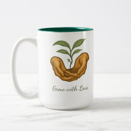 Caneca De Café Em Dois Tons Spring Growth Mug - Earth Day, Plant, Gardening