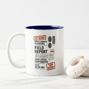 Caneca De Café Em Dois Tons Spy Coffee Mug - Presente de Café Brew disfarçado