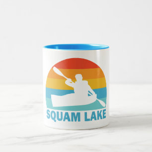 Caneca De Café Em Dois Tons Squam Lake New Hampshire Caiaque