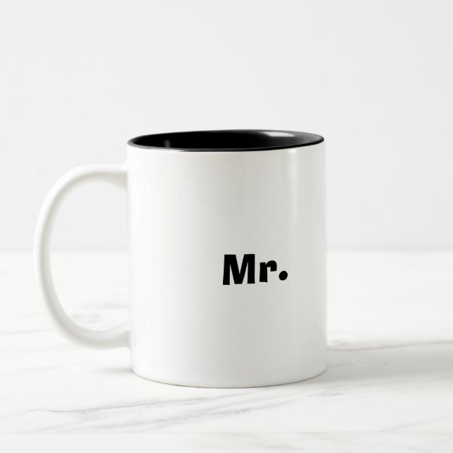 Caneca De Café Em Dois Tons Sr. Café (Esquerda)