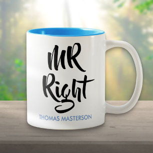 Caneca De Café Em Dois Tons Sr. Certo Seu Nome É Diversão