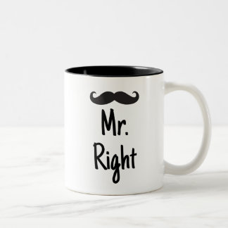 Caneca De Café Em Dois Tons Sr. Direito com Moustache