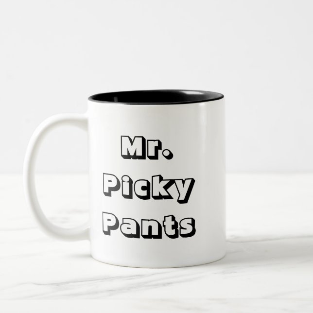 Caneca De Café Em Dois Tons Sr. Picky Pants (Esquerda)