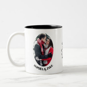 Caneca De Café Em Dois Tons Sr. & Sra. Casal Typografia