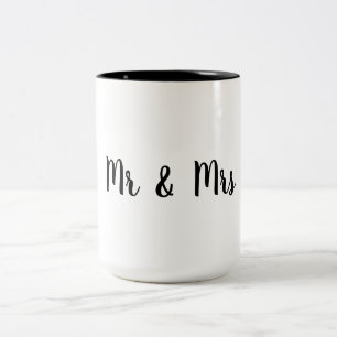 CANECA DE CAFÉ EM DOIS TONS SR. & SRA. COFFEE MUG