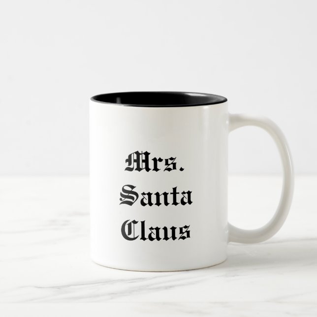 Caneca De Café Em Dois Tons Sra. Papai Noel (Direita)