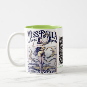 Caneca De Café Em Dois Tons "Sra. Paula Cobra Lady"