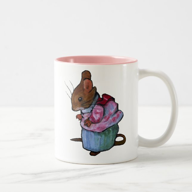 Caneca De Café Em Dois Tons Sra. Tittlemouse: Pastel do óleo (Direita)