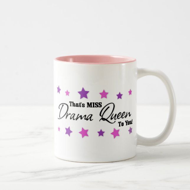 Caneca De Café Em Dois Tons Srta. Drama Queen Para Você (Direita)