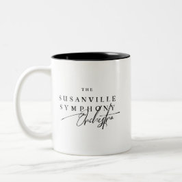 Caneca De Café Em Dois Tons SS 02 | Logotipo do script da orquestra