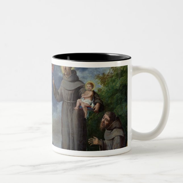 Caneca De Café Em Dois Tons St Anthony de Pádua que Preaching aos peixes (Direita)