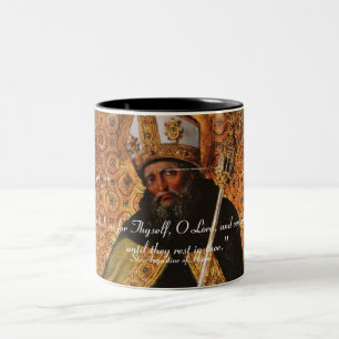 Caneca De Café Em Dois Tons St Augustine do hipopótamo nossos corações