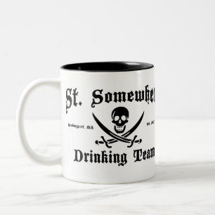 Caneca De Café Em Dois Tons St. Caneca em algum lugar bebendo da equipe