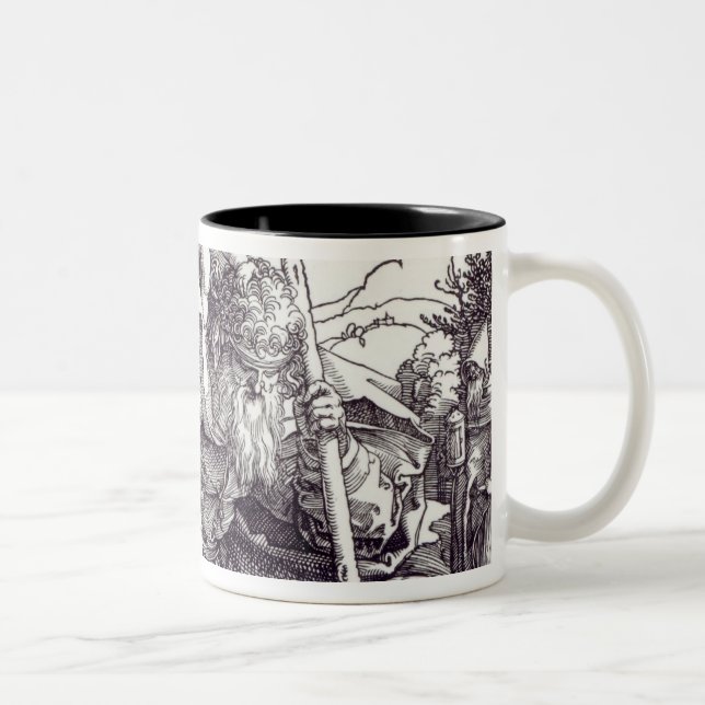 Caneca De Café Em Dois Tons St Christopher que leva o cristo infantil, 1511 (Direita)