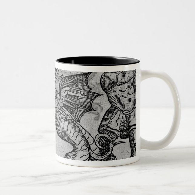 Caneca De Café Em Dois Tons St George e o dragão (Direita)