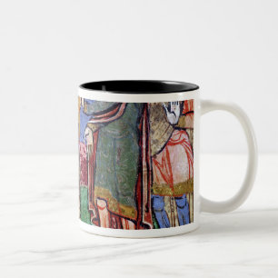 Caneca De Café Em Dois Tons St. Radegund conduzido antes de Clothar mim
