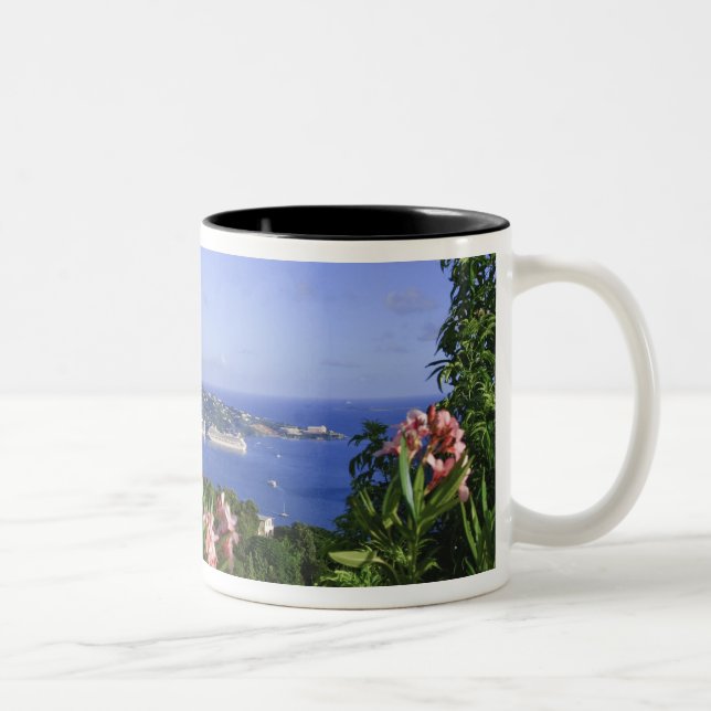 Caneca De Café Em Dois Tons St. Thomas, Ilhas Virgens Americanas. Charlotte (Direita)