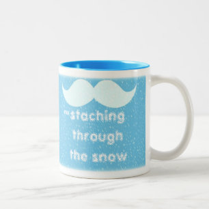 Caneca De Café Em Dois Tons 'Staching através da neve